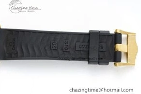 0421 TimelessDesign Speedmaster Moonwatch in Moonshine Gold YG RMF Best Edition YG Dial on Black Rubber Strap Manual Chrono 7834